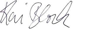 Unterschrift von Kai Block Unterschrift von Kai Block